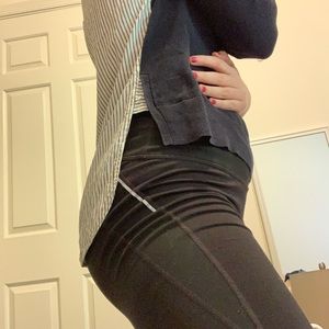 Madewell navy sweater long sleeve pinstripe back